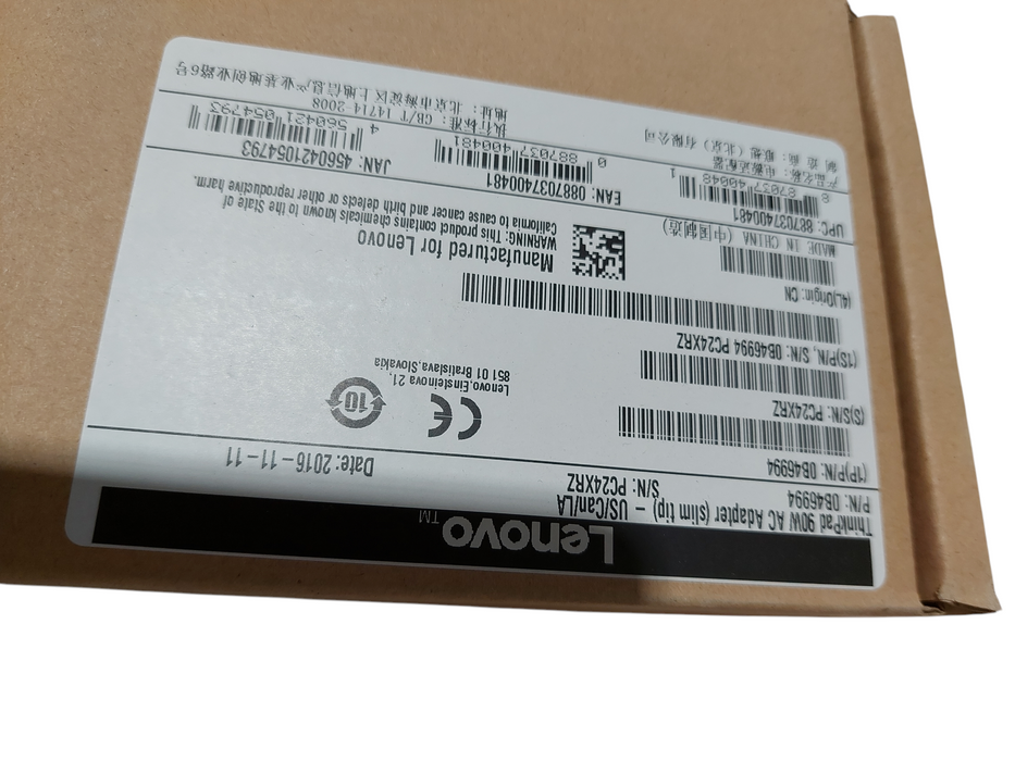 Lenovo 90W AC Adapter Slim Tip  PN: OB-46994 Q=