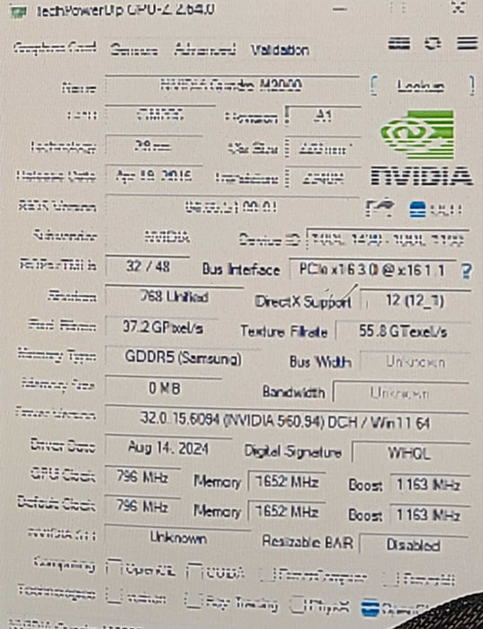 NVIDIA QUADRO M2000 4GB GDDR5 4x DP Graphics Card *READ*