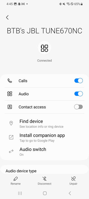 JBL Tune 670NC Wireless On-Ear Headphones Adaptive Noise Cancel  _