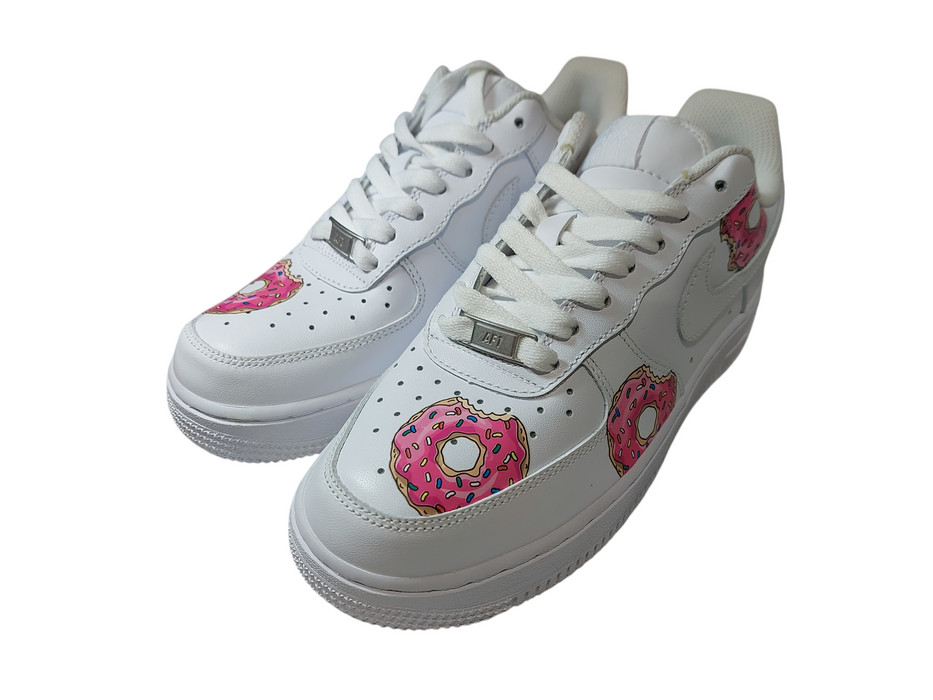 Custom Nike Air Force One Drip Pink Donut AF1 US Size 6  07/08/2019 =