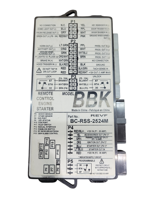 ASTROSTART BBK REPLACEMENT REMOTE START MODULE BC-RSS-2524M !