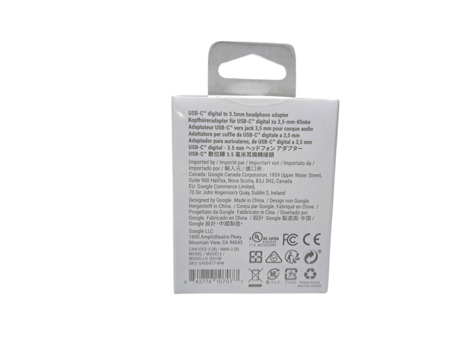 Genuine Google - USB-C-to-3.5mm Audio Adapter - White NEW Q)