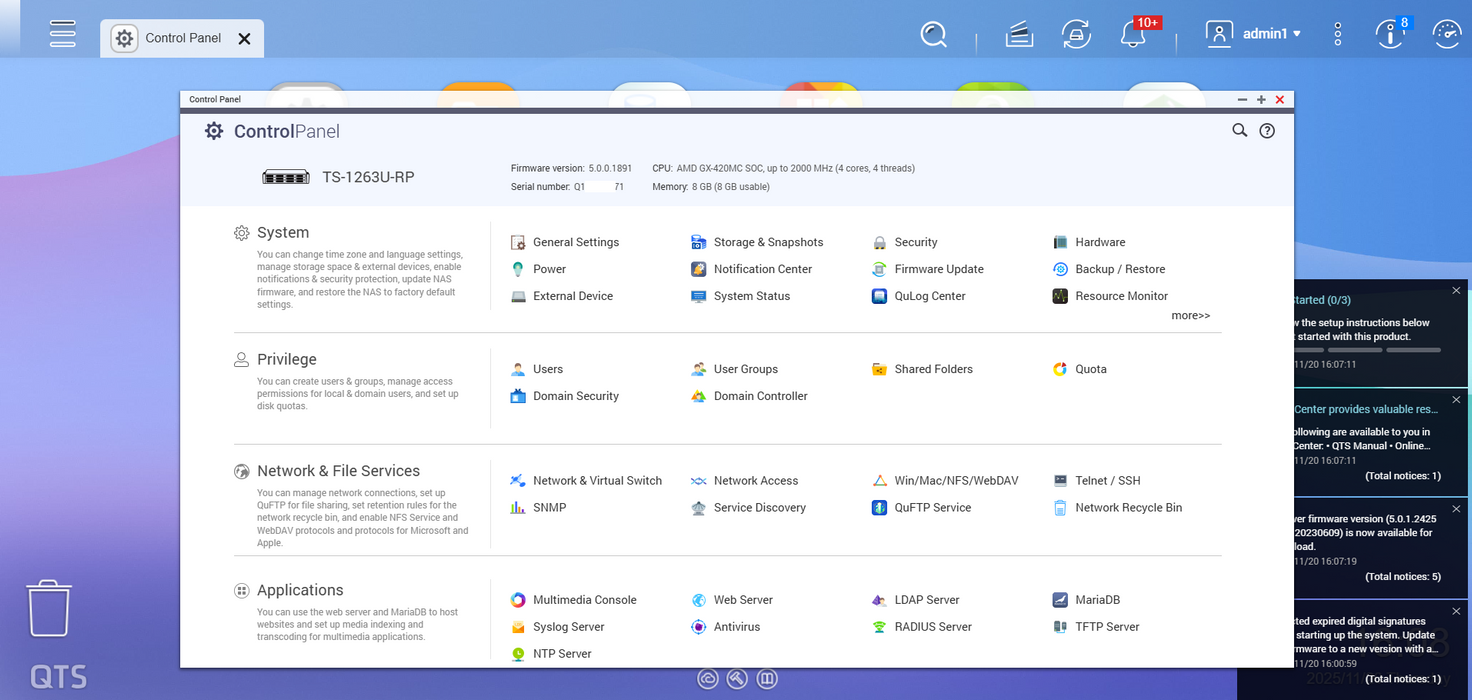 QNAP TS-1263U-RP 12-Bay NAS Network Attached Storage 1x 3TB HDD $