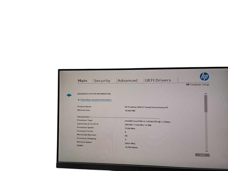 HP ProDesk 400 G7 SFF i5 - 10500 @ 3.10GHz 16GB DDR4 Ram  θ