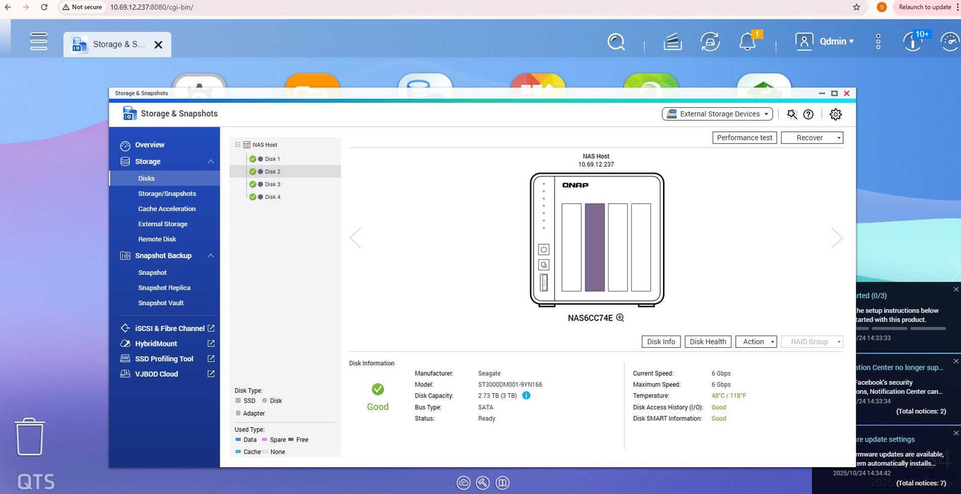 QNAP TS-431X3 4-Bay NAS with 4x 3TB Hard Drives _