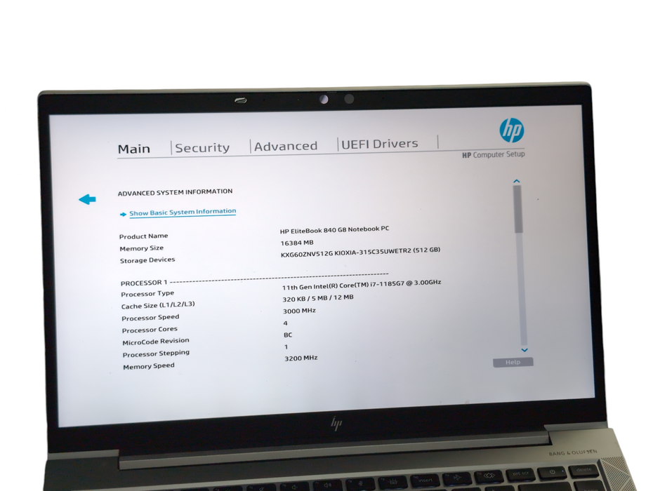 HP EliteBook 840 G8 Intel Core i7-1185G7 16GB RAM &512GB NVMe SSD READ  - Lap200