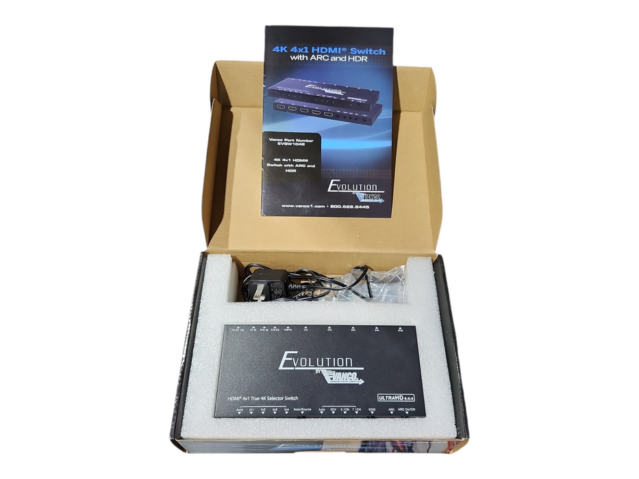 Evolution By VANCO EVSW1042 4K 4×1 HDMI Switch