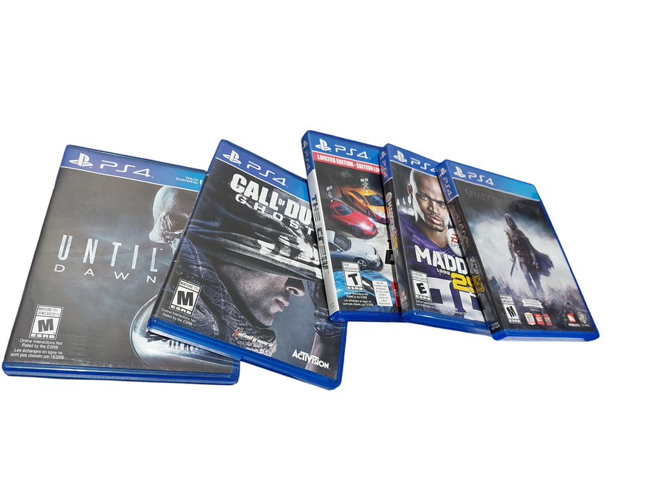 Bundle of 5- PS4 Games Various Titles  =