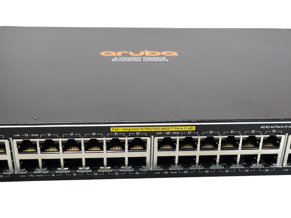 ARUBA J9772A 2530-48G PoE+ 48 PORT ETHERNET SWITCH W/ RACK EARS _