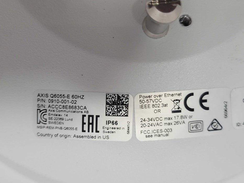 Axis Q6055-E 60Hz PTZ Outdoor 1080P IP Camera 32x Optical Zoom 0910-001-02 _