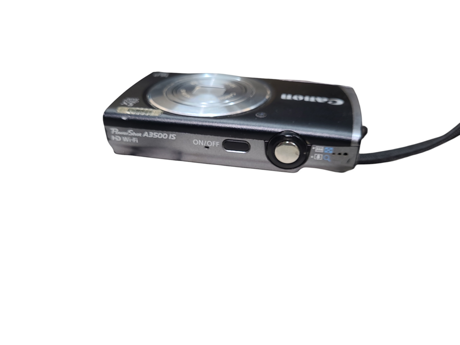 Canon PowerShot A3500 IS 16.0MP 5x Zoom Compact Digital Camera Silver