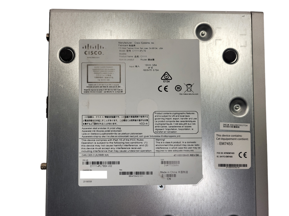 CISCO C1111-4PLTEEA 1100 SERIES Integrated Services Router Q$