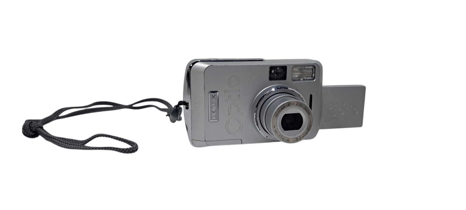 Pentax Digital Camera Optio 33LF 3.2MP Silver Flip Screen