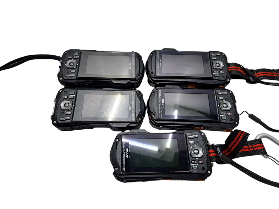 Lot of 5x RICOH WG-50 | 16MP Rugged WaterProof Digital Camera's *READ*