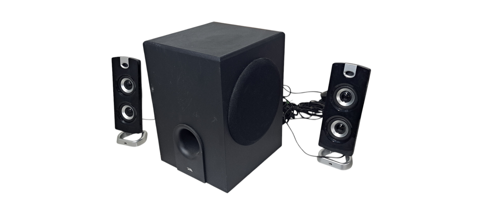 Cyber Acoustics CA-3602 Desktop Computer Speaker Sound System Subwoofer Contr