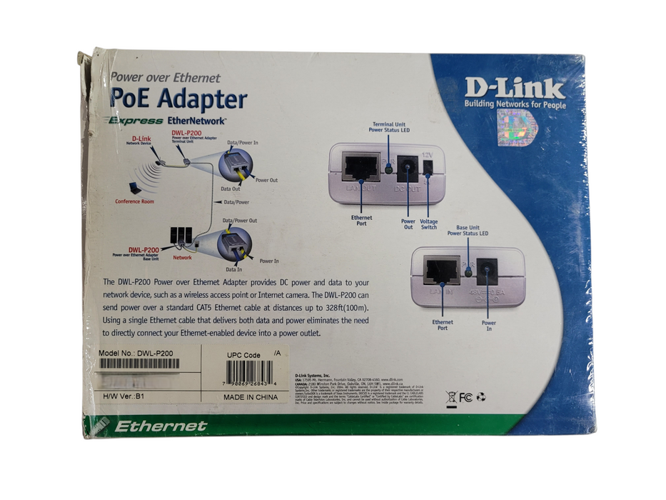 D-Link DWL-P200 Power Over Ethernet (PoE) adapter kit