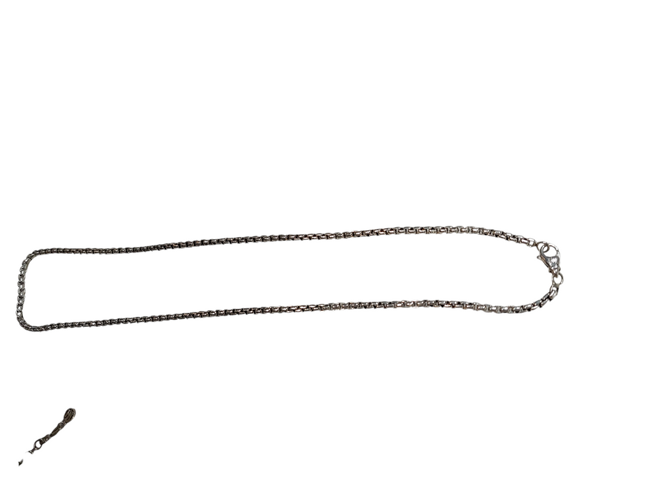 John Hardy Jewelry Necklaces Black Woven Leather .925 Silver 32 Gram Chain  =