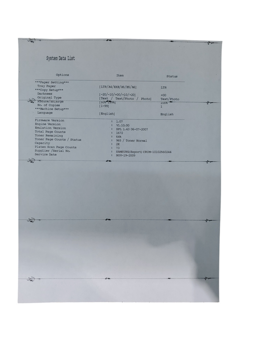 Samsung SCX-4500 All-In-One Multifunction Monochrome Printer *READ*