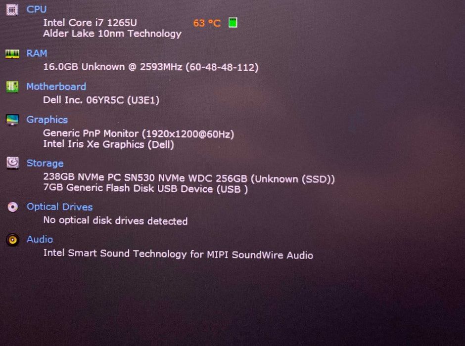 Dell Latitude 9430 i7-1265U 16GB RAM 256GB SSD Faulty USB READ