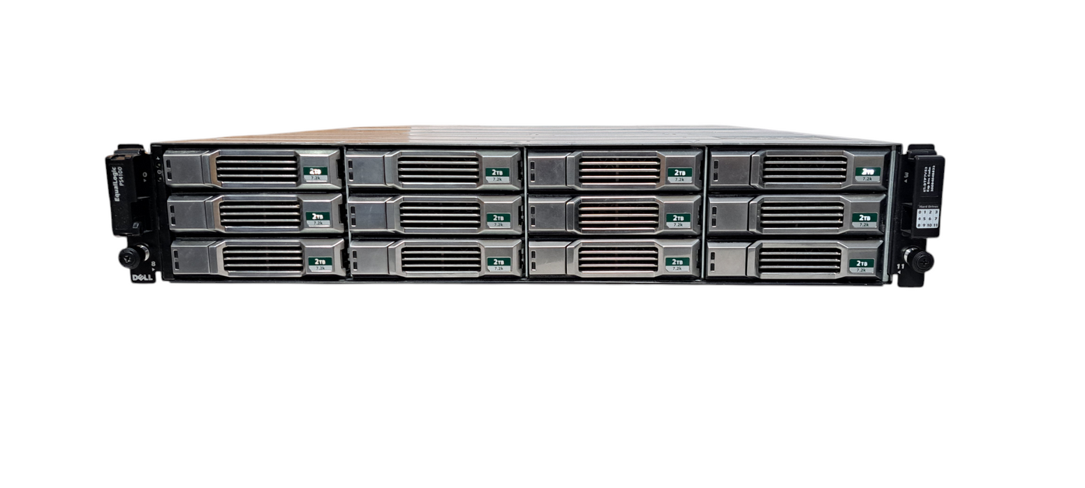 DELL EqualLogic PS4100 E03J 12 Bay w/ 2x Control Module 12 & 12x Caddies