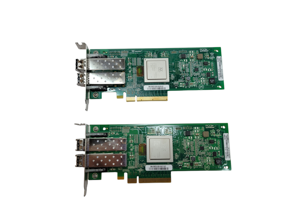 Lot of 2x - HP Dual Port 8.5Gbp/s Fibre Channel QLE2562 %