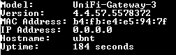 Ubiquiti Networks UniFi USG Security Gateway. Factory Reset  !