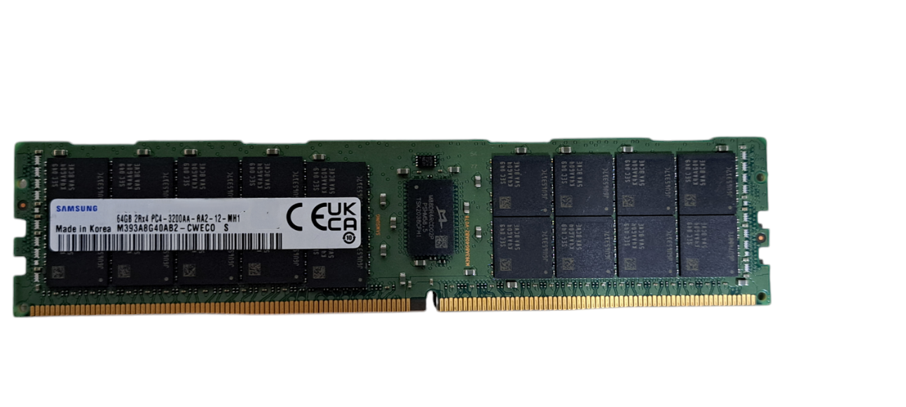 Samsung M393A8G40AB2-CWE 64GB DDR4-3200 PC4-25600 ECC Registered RDIMM Serv Q