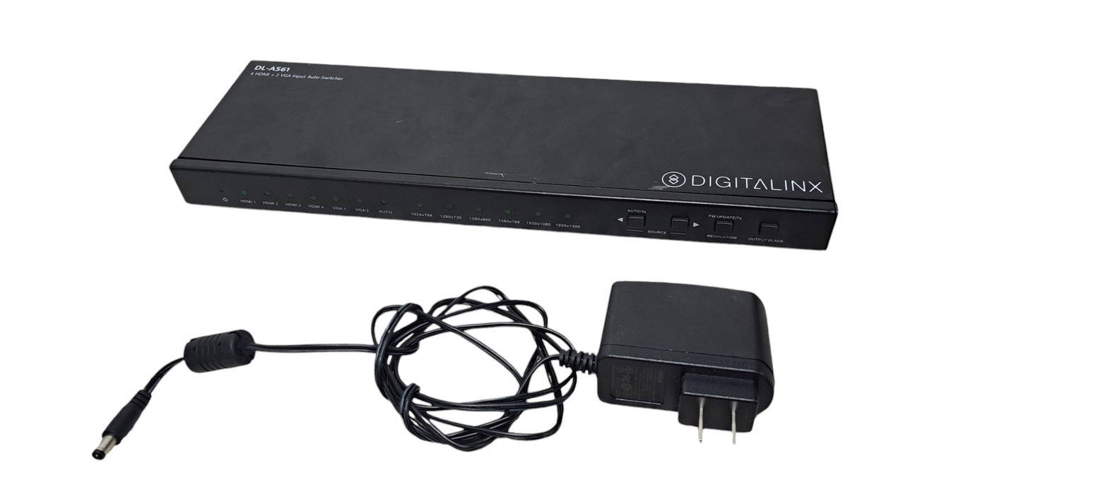 Digitalinx DL-AS61 6x1 HDMI Auto Switcher With Power Adapter