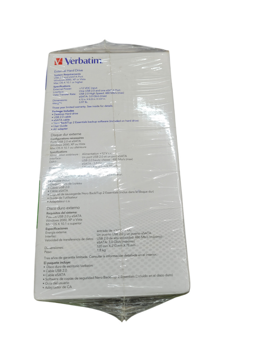 Verbatim 2TB Pro 2-disk RAID External Hard Drive Q