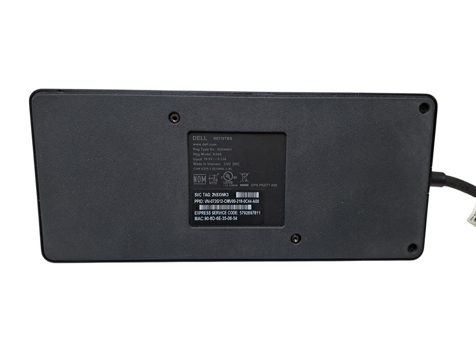 Dell WD19TBS Thunderbolt Docking Station w/ 180W AC Adapter )