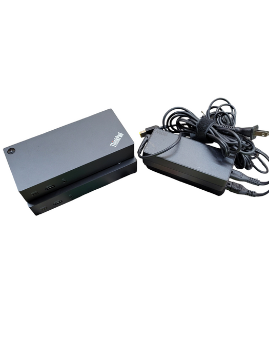 Lot 2x Lenovo ThinkPad USB-C Docking Station w/ 90W Adapter - 40A9 DK1633