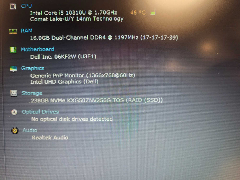 Dell Latitude 5410 | Core i5-10310U @1.70GHz, 16GB DDR4, 256GB NVMe *READ* ! Lap200
