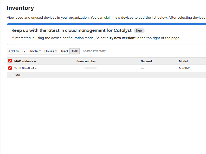 Cisco Meraki MX68W-HW | Wireless Security Appliance (UNCLAIMED) Q)