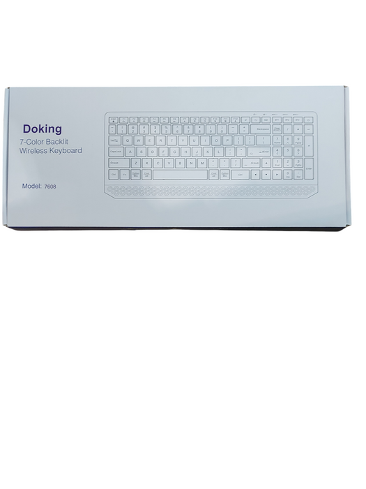 Lot 10x Doking 7 Color Backlit Wireless Bluetooth Keyboard 7608