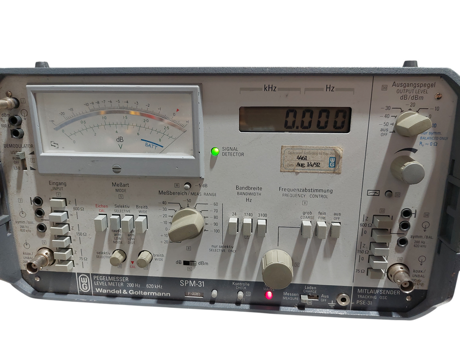 Pegelmesser Level Meter 200Hz...620kHz Wandel & Goltermann SPM-31 =