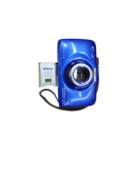 Nikon Coolpix S32 Waterproof Digital Camera 13.2MP/Blue
