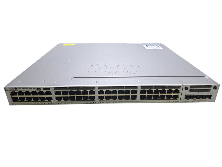 Cisco WS-C3850-48U-L | 48-Port Gigabit PoE Switch w/ C3850-NM-4-1G *READ*