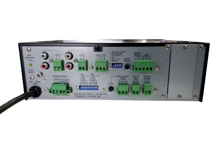 TOA BG-2060 CU Mixer Amplifier 60 Watt / 70V Commercial Audio System
