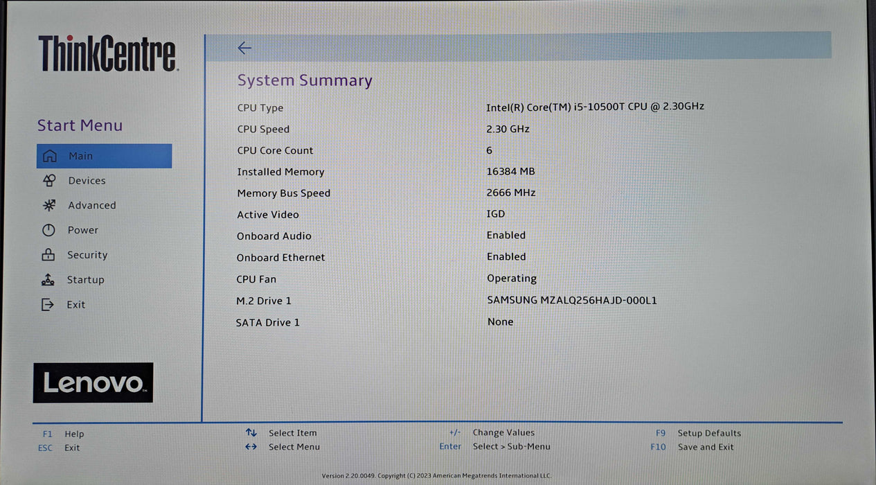 Lenovo ThinkCentre M80q | Intel Core i5-10500T, 16GB DDR4, 256GB NVMe )