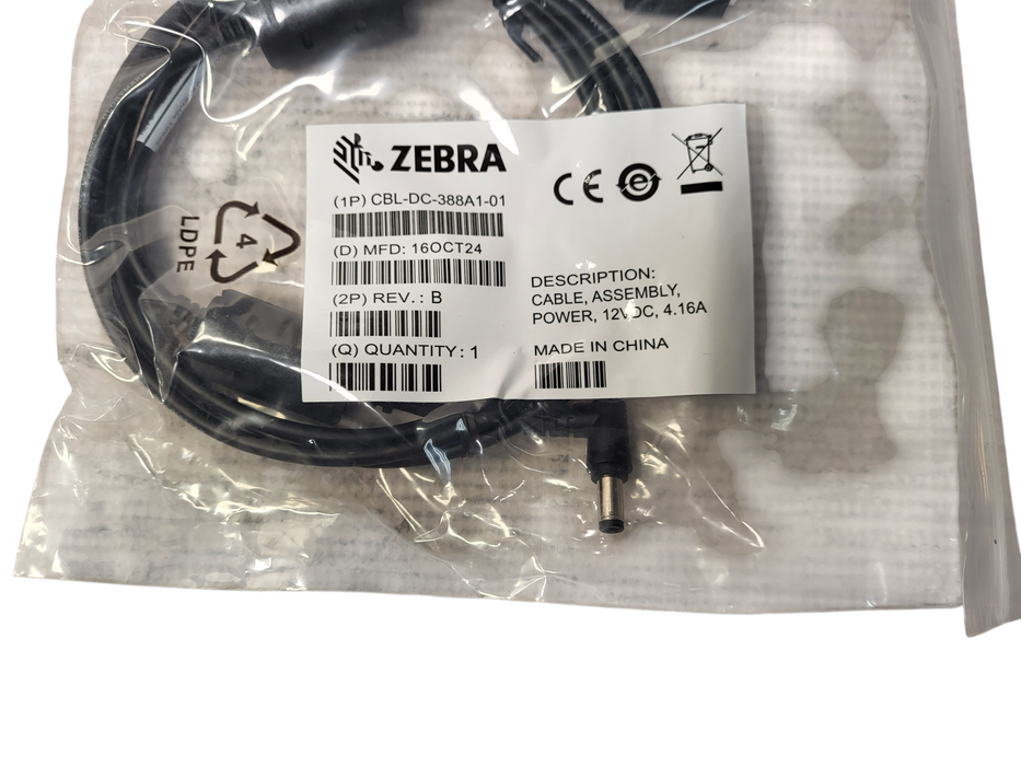 Zebra SAWA-56-41612A AC Adapter PWR-BGA12V50W0WW w/CBL-DC-388A1-01 Cable Q$