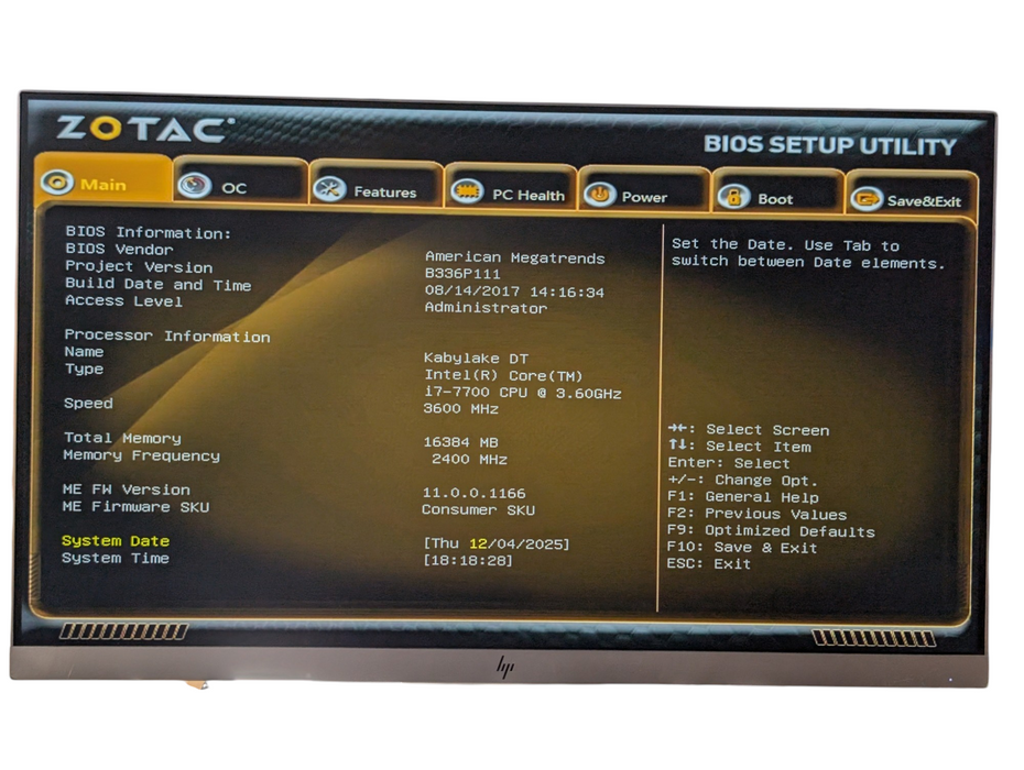 Zotac MAGNUS  Zbox-EN1080K Intel Core i7-7700 16GB RAM 512GB NVMe GTX 1080 -