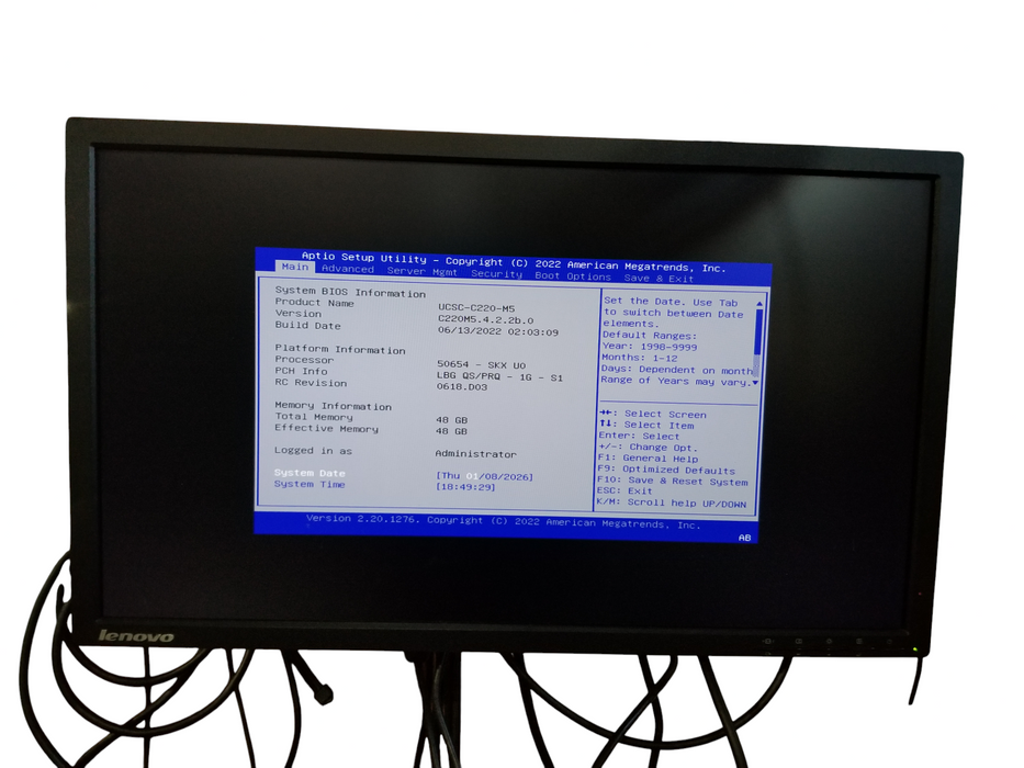 Cisco UCSC C220M5 1x Xeon Silver 4114 48GB DDR4 AVAGO 12G 2x770W