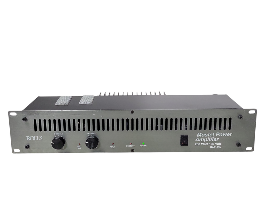 Rolls RA2100b Mosfet Power Amplifier 2U Rack Mount, READ _