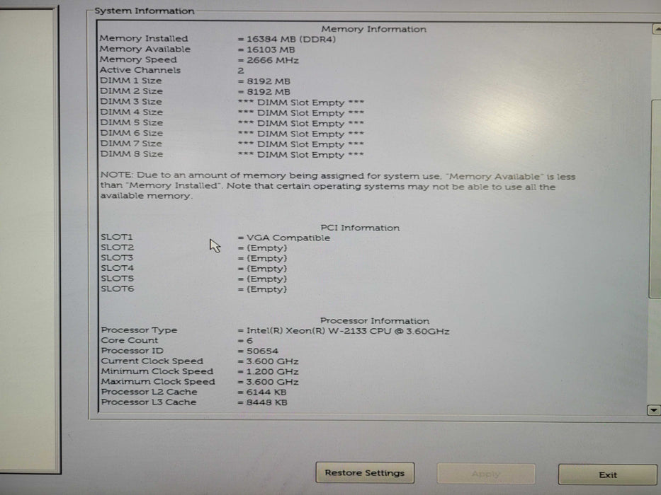 Dell Precision T5820 W-2133 @ 3.60GHz 6C 16GB DDR4 No HDD QUADRO P400  $