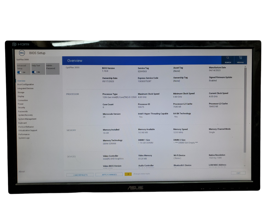 Dell OptiPlex 3000 SFF, i5-12500@3.00GHz, 16GB DDR4, 256GB NVMe, No OS