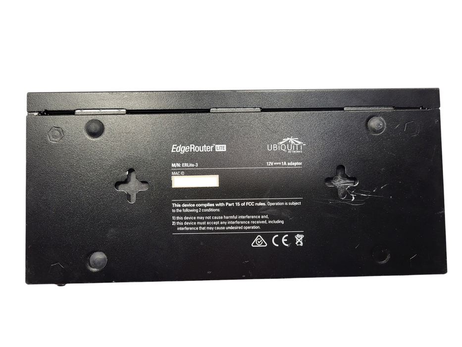 Ubiquiti ERLite-3 EdgeRouter Lite3-Port Gigabit Fanless Router No AC $
