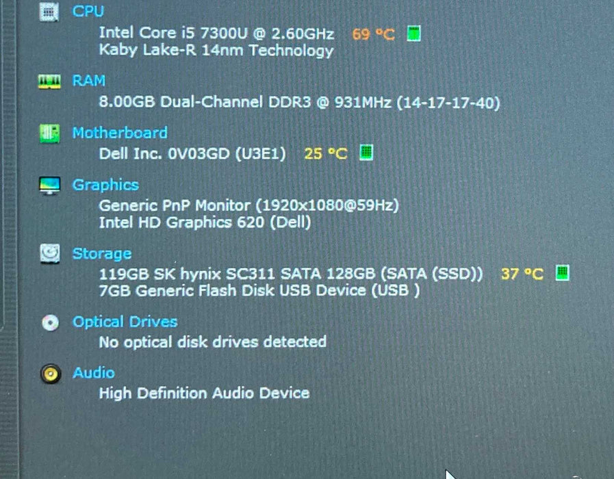 Dell Latitude 7210 Rugged Extreme Tablet TOUCH i5-7300U 8GB RAM 128GB SSD Q Lap200