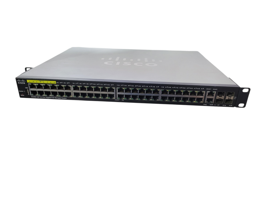 Cisco SG350-52P 52 Port Gigabit PoE Managed Switch w/ Rack Ears
