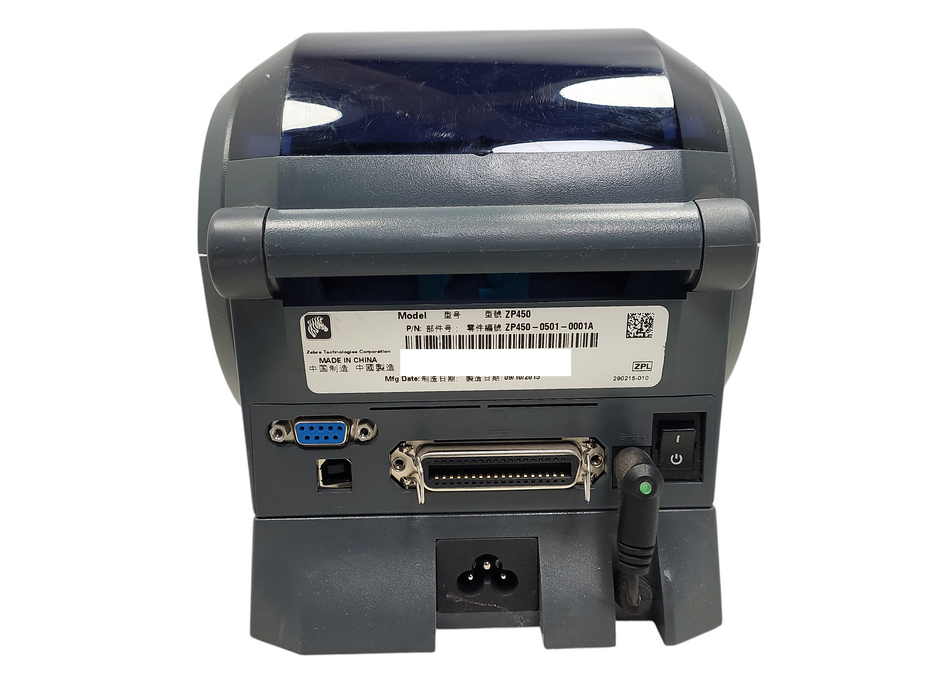 Zebra ZP 450 Thermal Label Printer w/ Power Base, ZP450-0101-0001A $