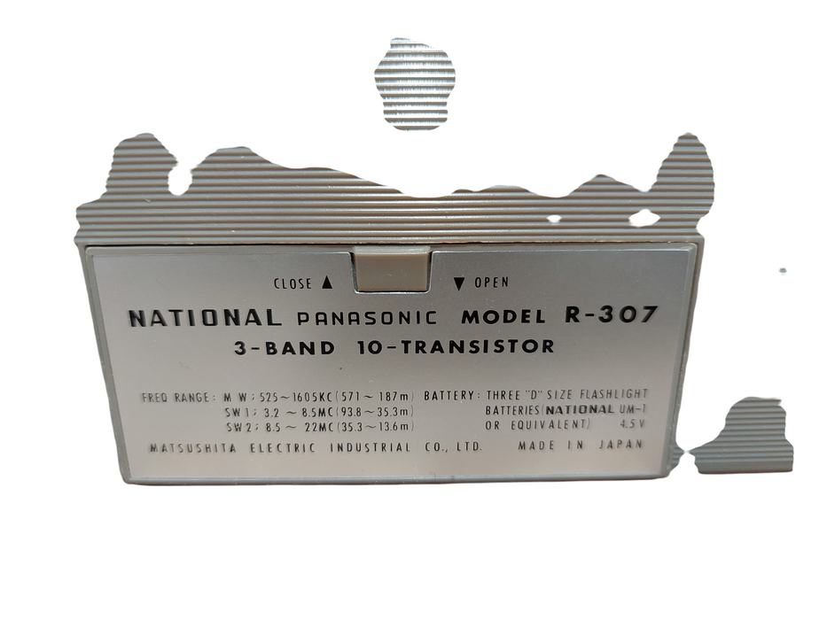 Transistor Radio National Panasonic 10- Transistor  3-Band Model: R-307 =